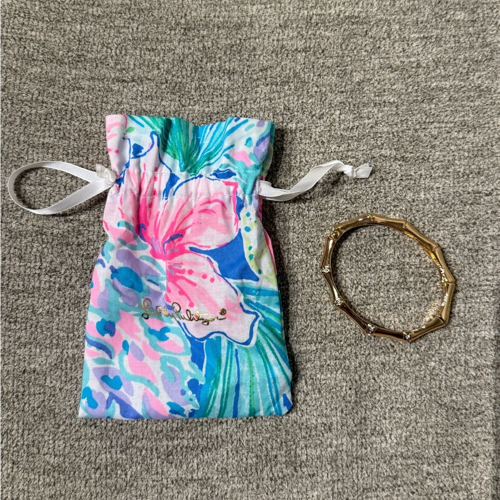 Lilly Pulitzer Bamboo Bracelet With Bag